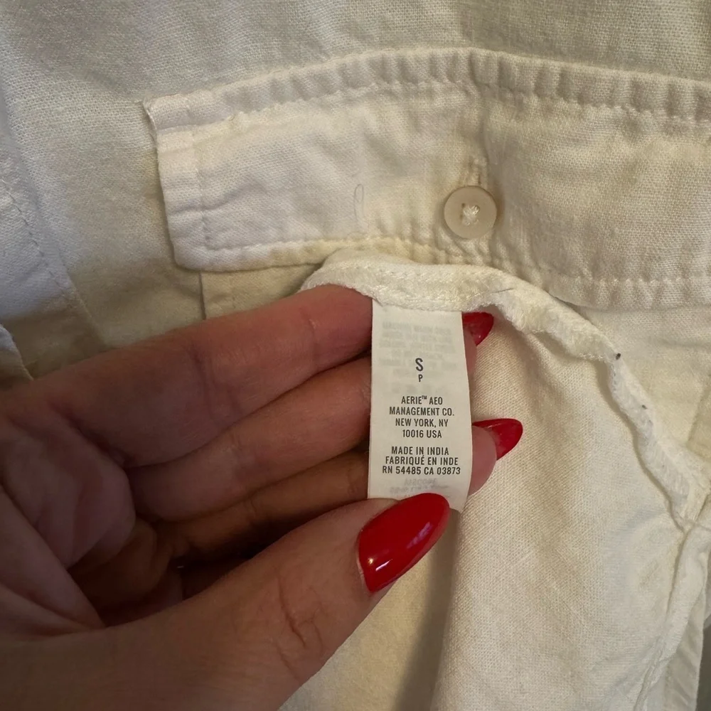 Aerie Classic White Shirt - Picture 3 of 9